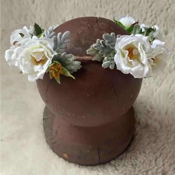 White Rose Flower Crown